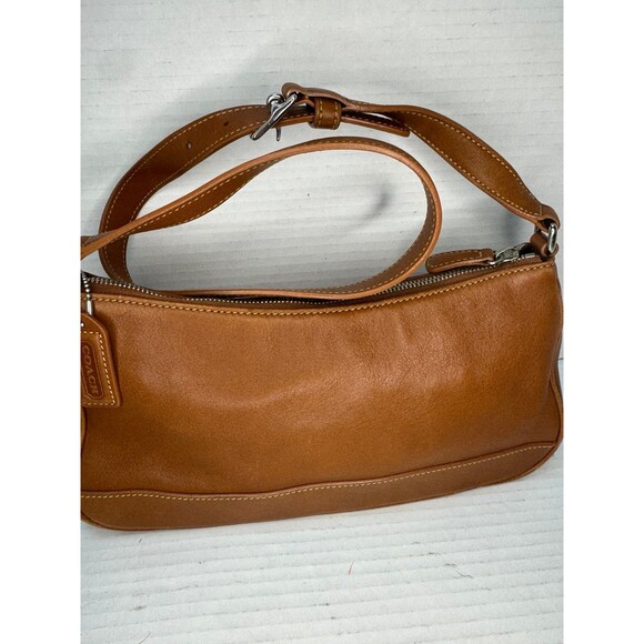 Vintage Coach Hampton Demi Pouch Shoulder Bag Purse Brown Leather 7785 Y2K - Picture 11 of 12